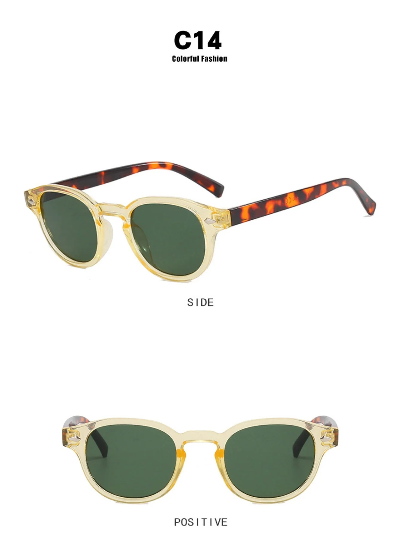 Riveted Arrow Small Frame Oval Sunglasses - Image 32