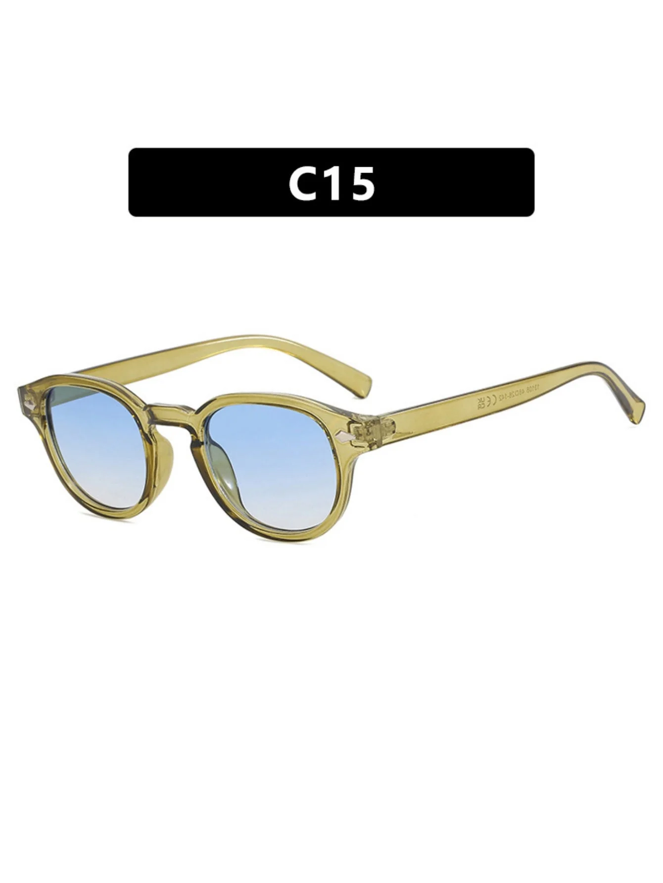 Riveted Arrow Small Frame Oval Sunglasses - Image 33