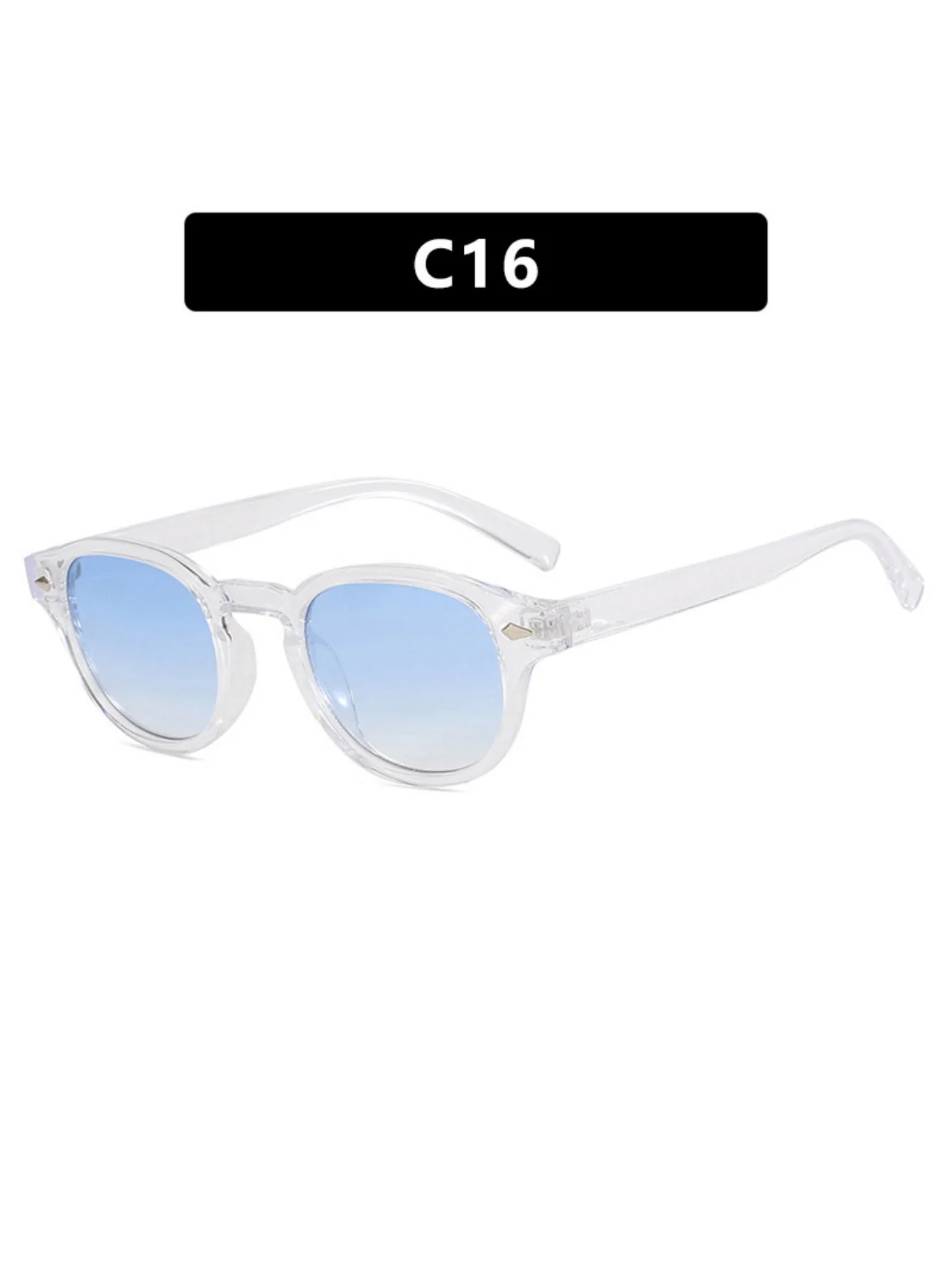 Riveted Arrow Small Frame Oval Sunglasses - Image 35