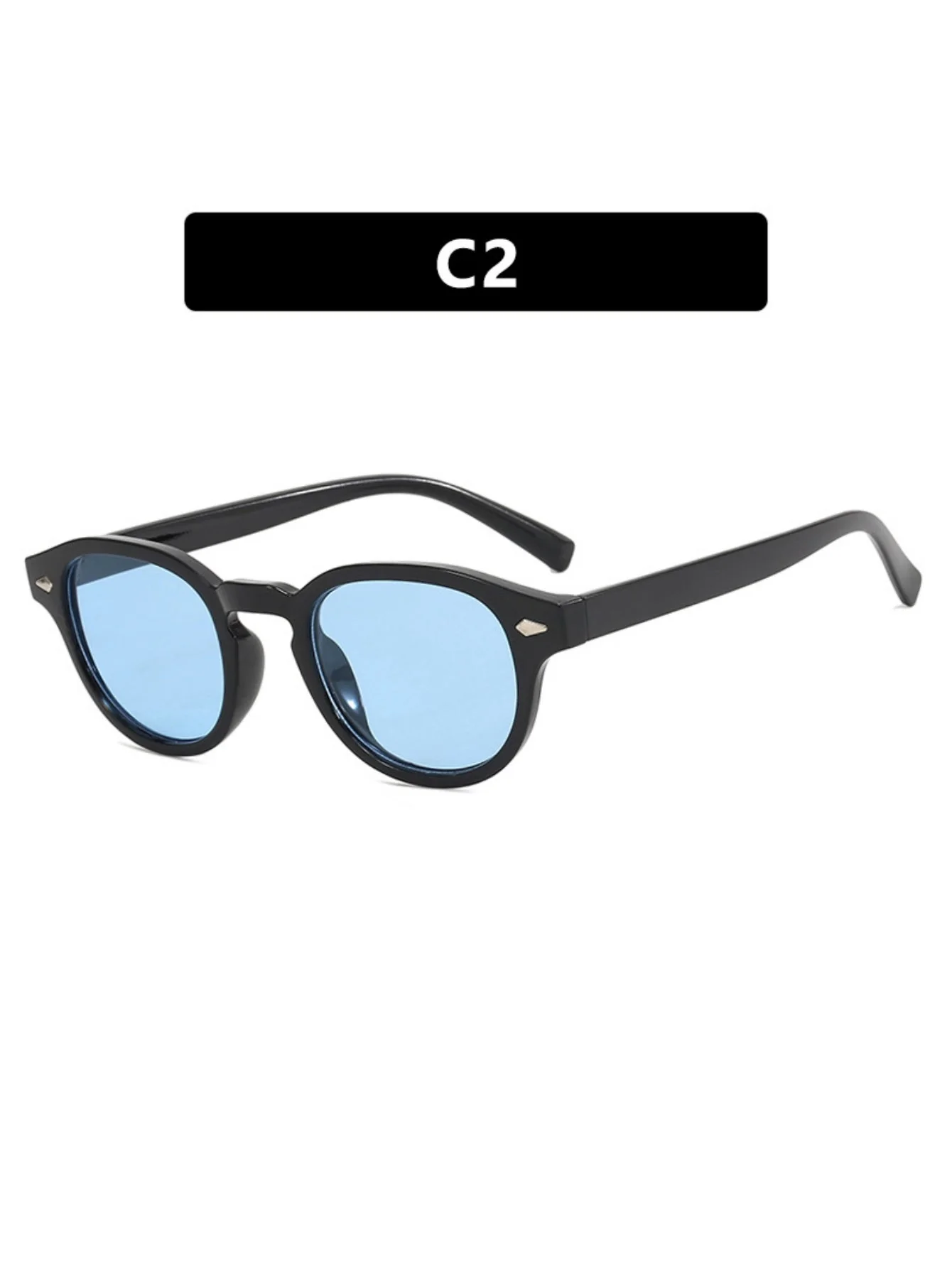 Riveted Arrow Small Frame Oval Sunglasses - Image 7