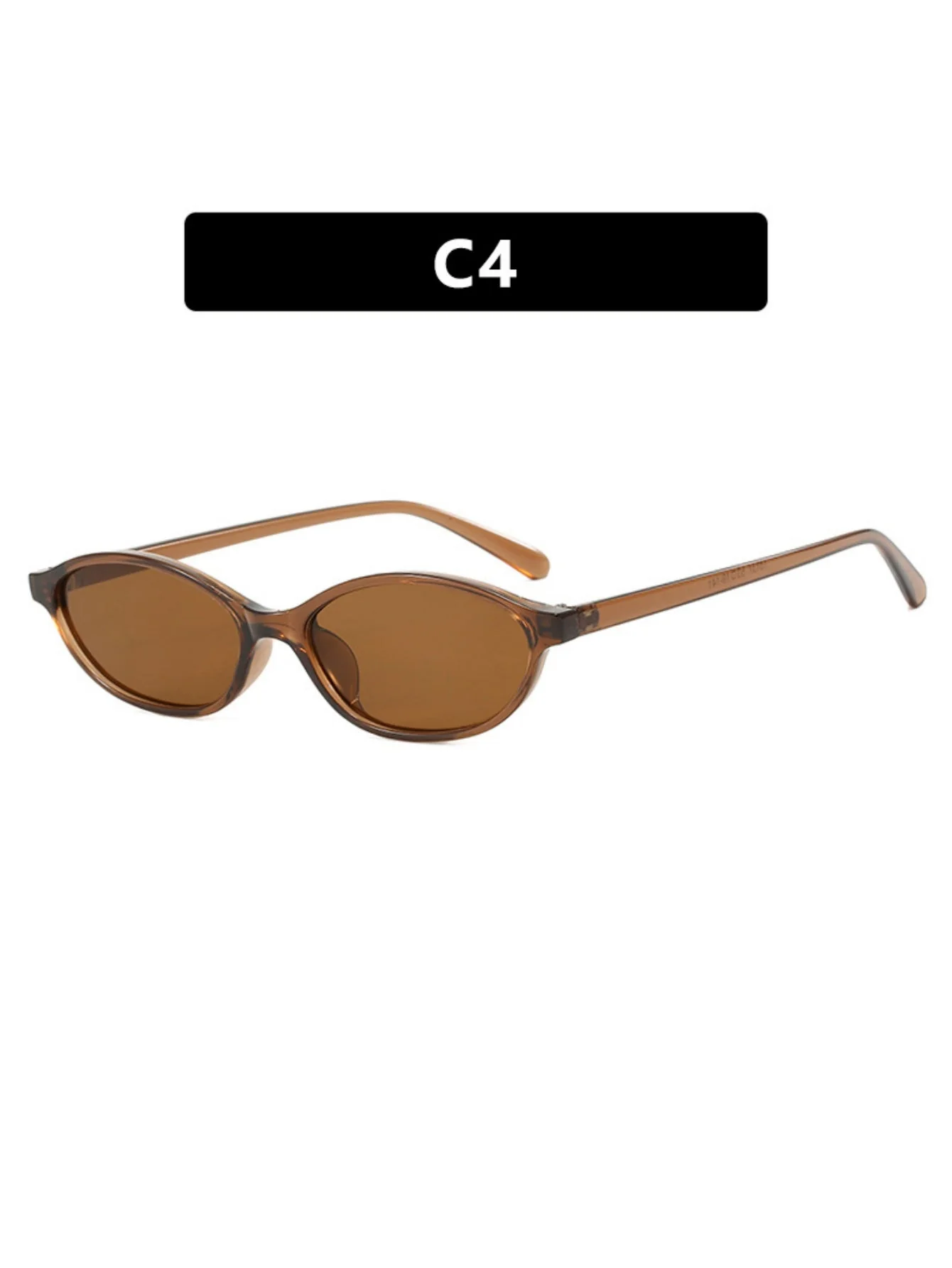 Oval-shaped Small-framed Sunglasses - Image 10