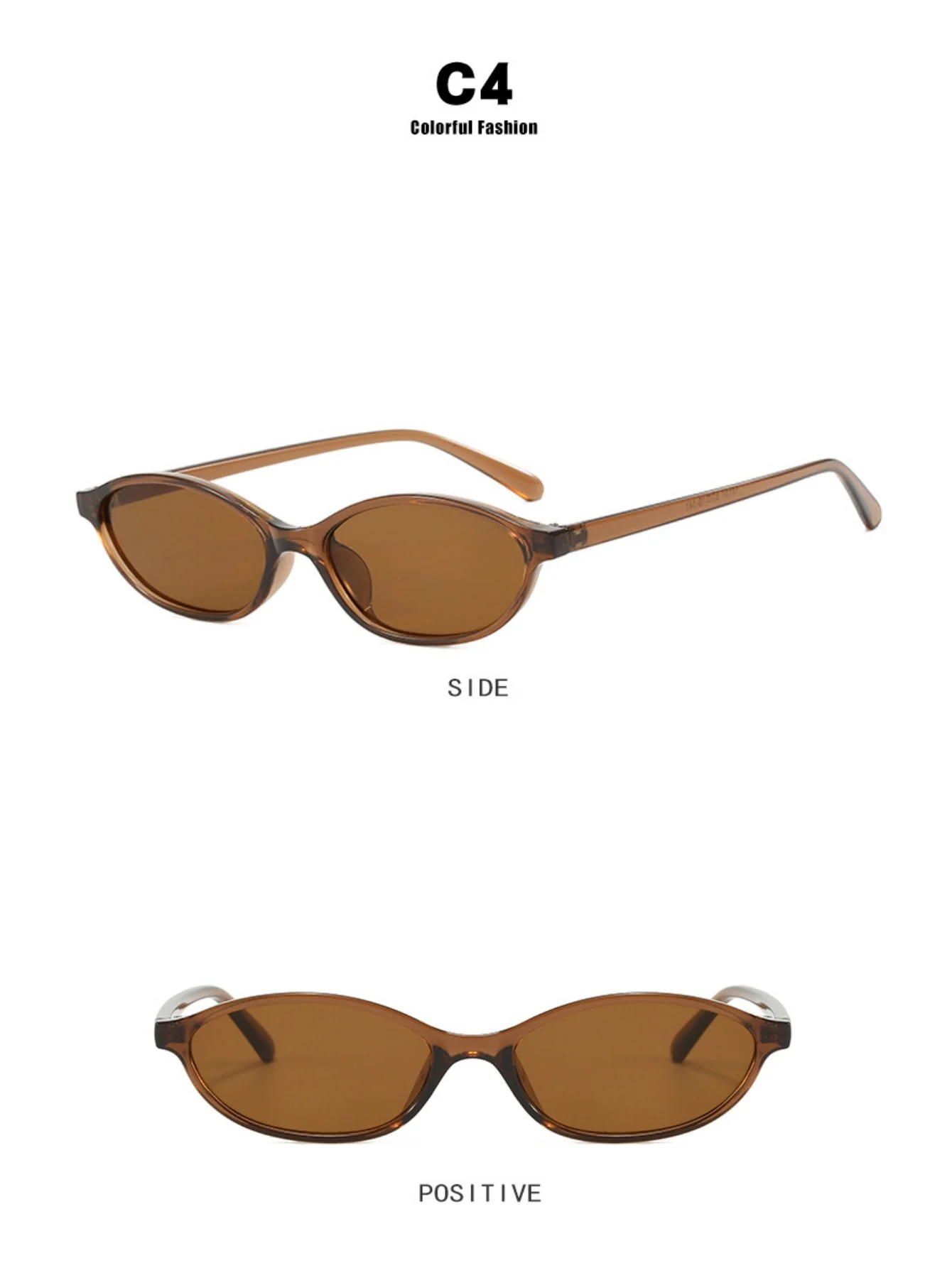 Oval-shaped Small-framed Sunglasses - Image 11