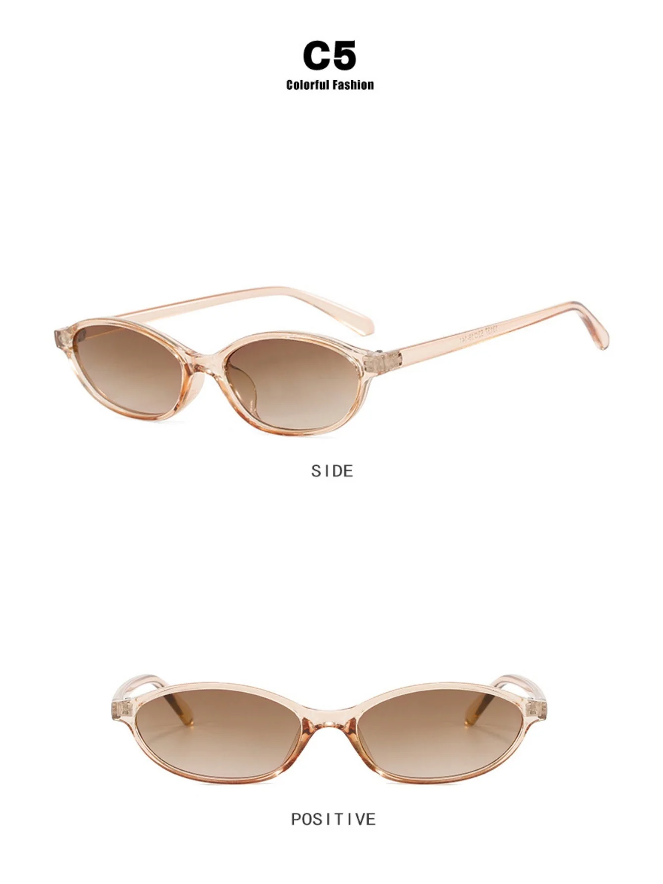 Oval-shaped Small-framed Sunglasses - Image 13