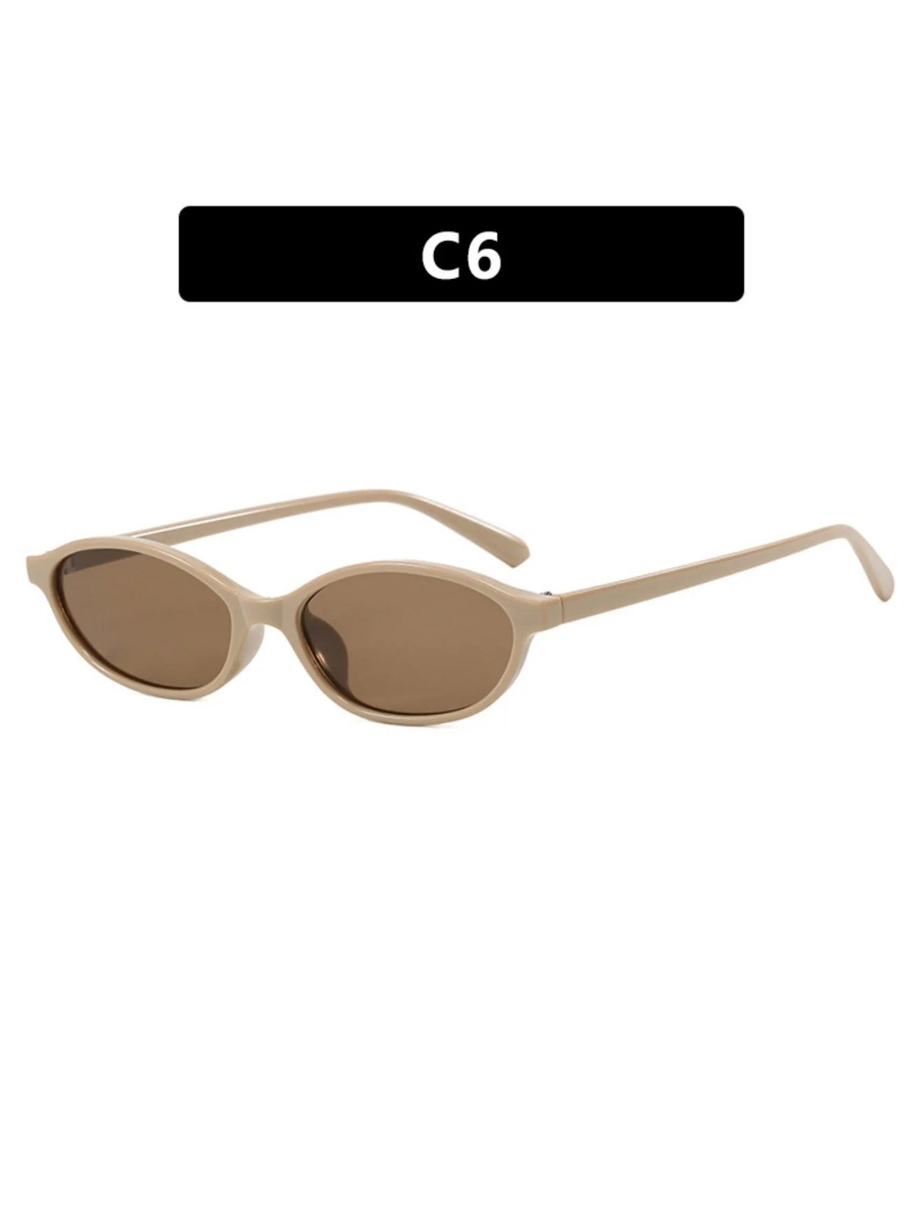 Oval-shaped Small-framed Sunglasses - Image 14
