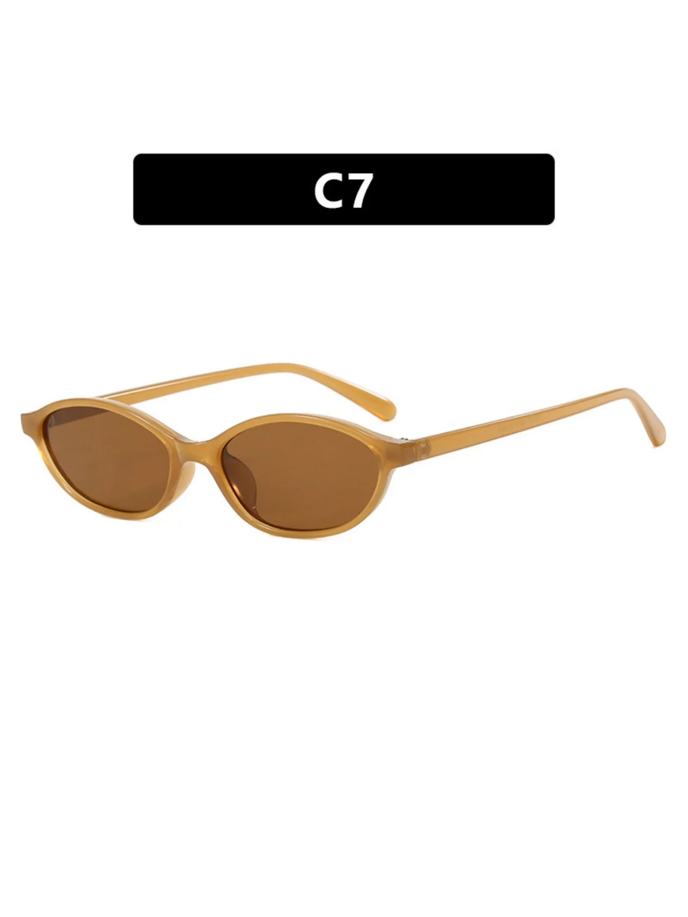 Oval-shaped Small-framed Sunglasses - Image 16