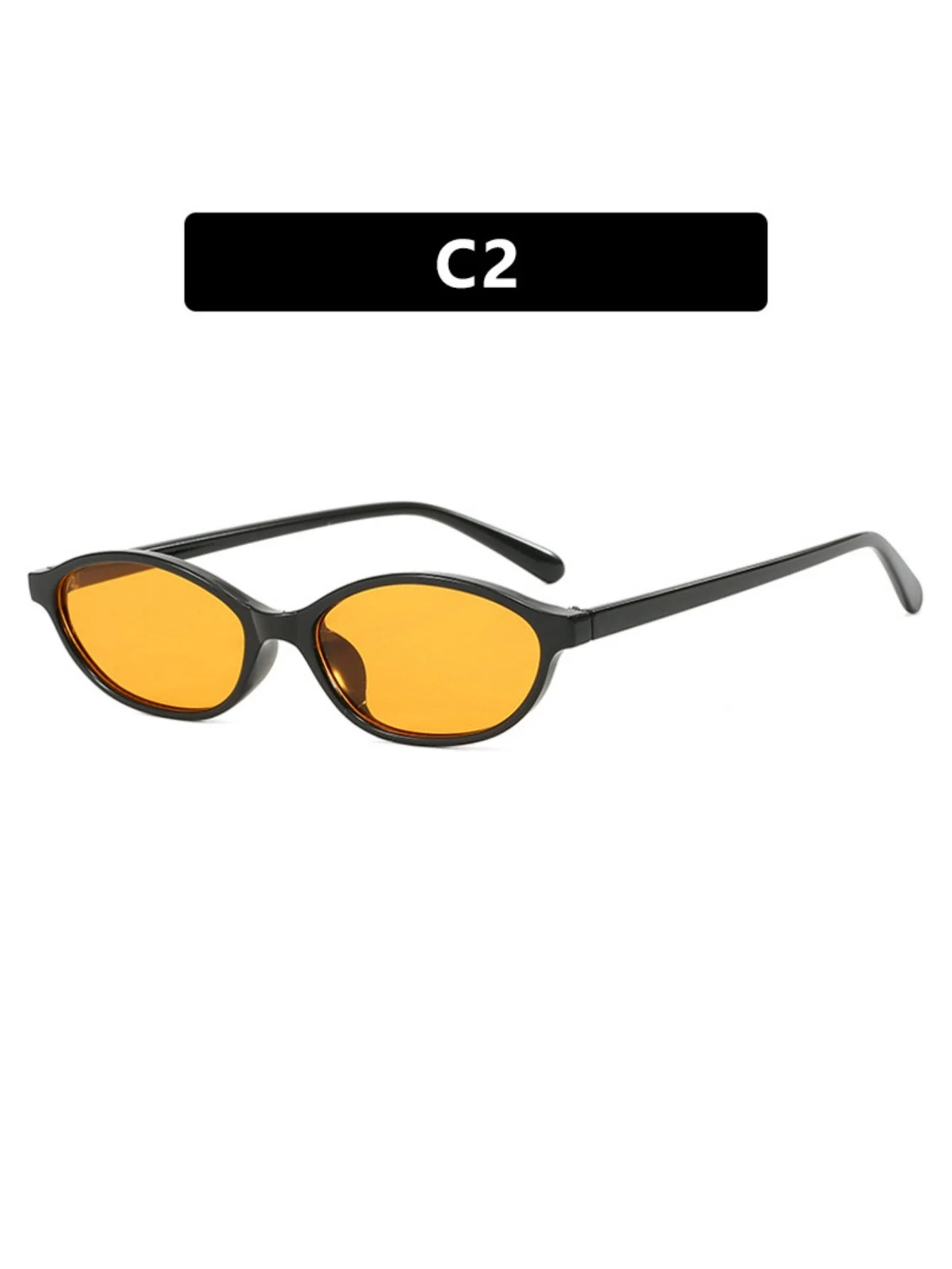 Oval-shaped Small-framed Sunglasses - Image 6
