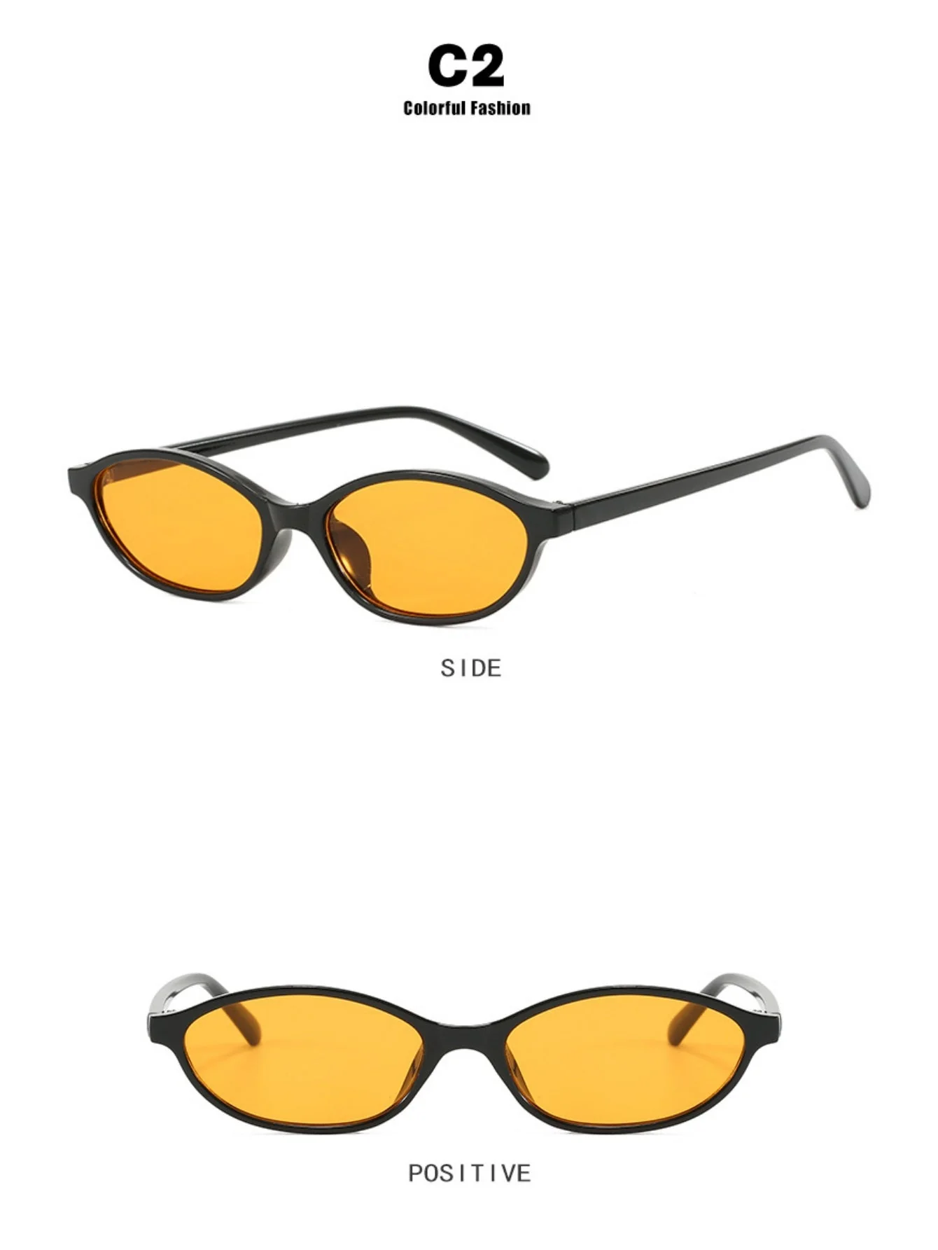 Oval-shaped Small-framed Sunglasses - Image 7