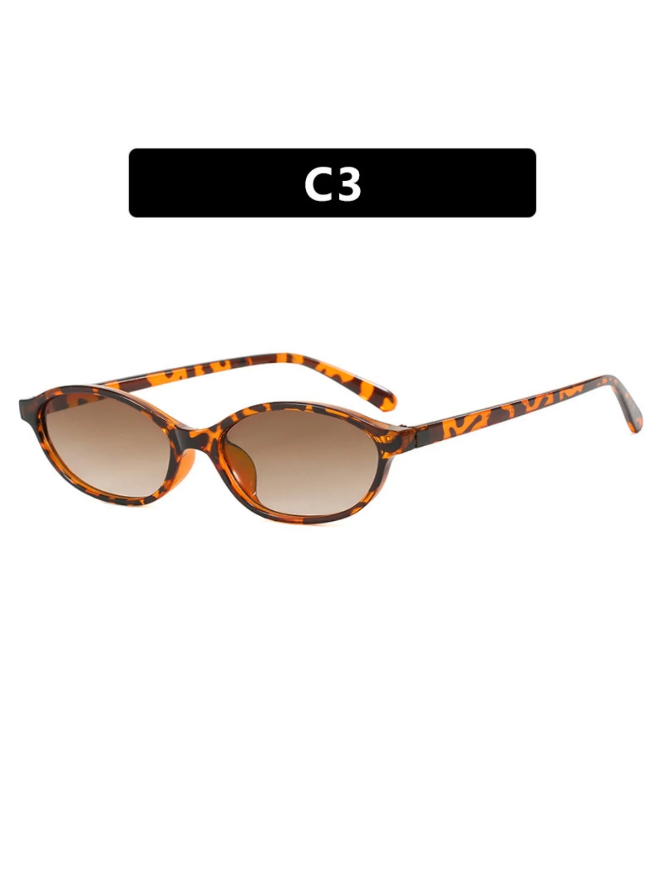Oval-shaped Small-framed Sunglasses - Image 8