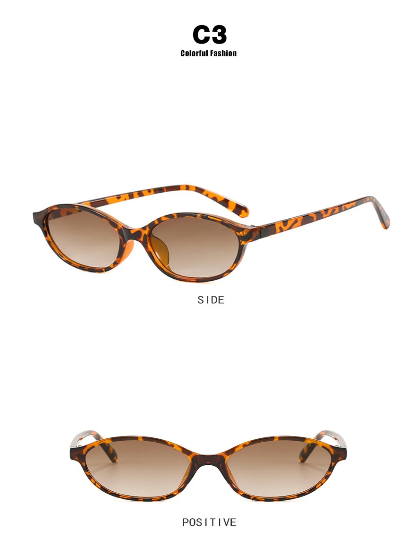 Oval-shaped Small-framed Sunglasses - Image 9