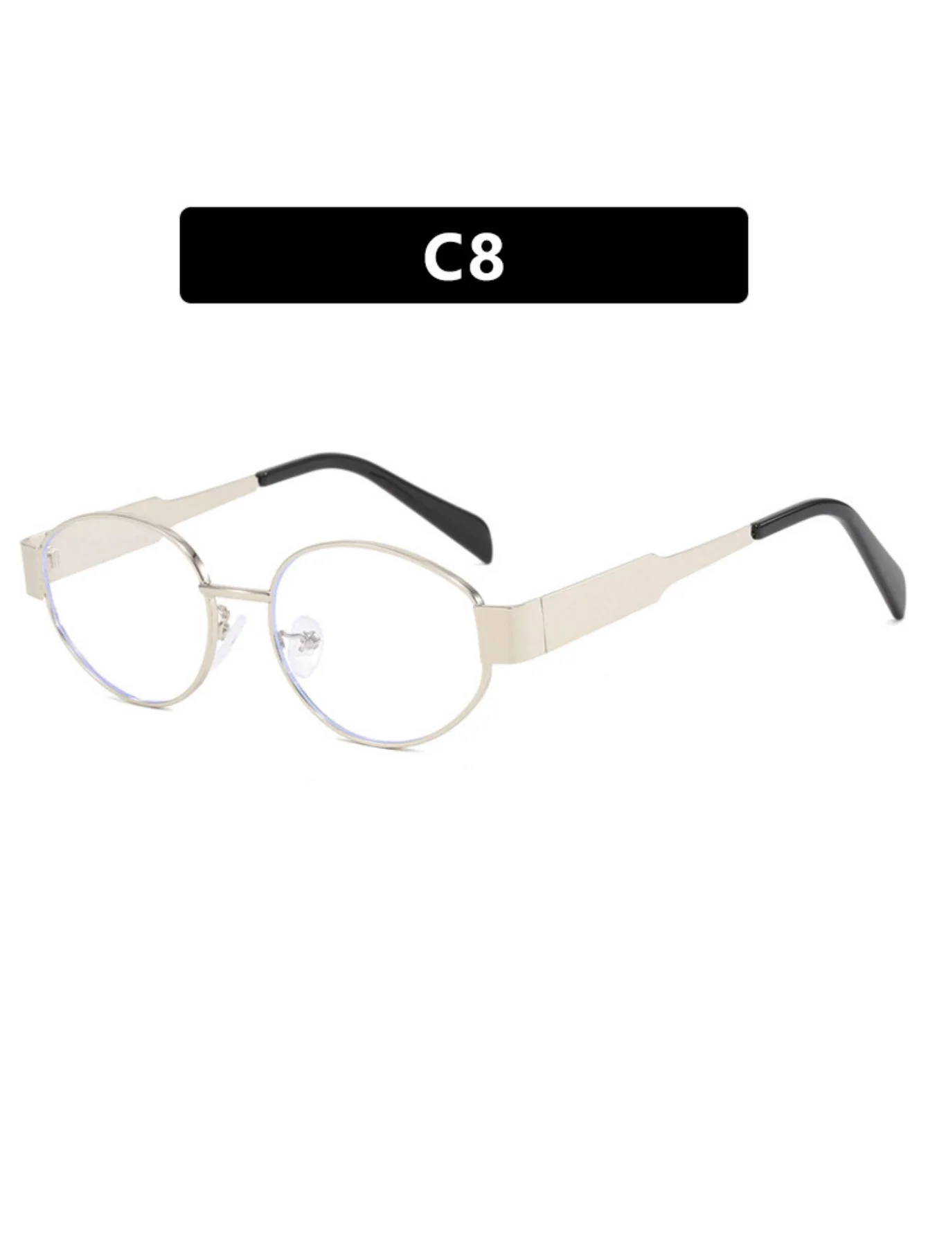 Metal Retro Oval Sunglasses - Image 11