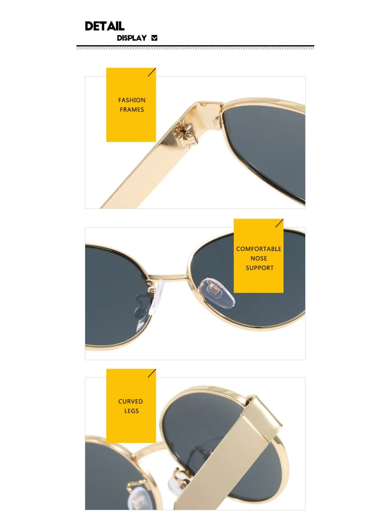 Metal Retro Oval Sunglasses - Image 14