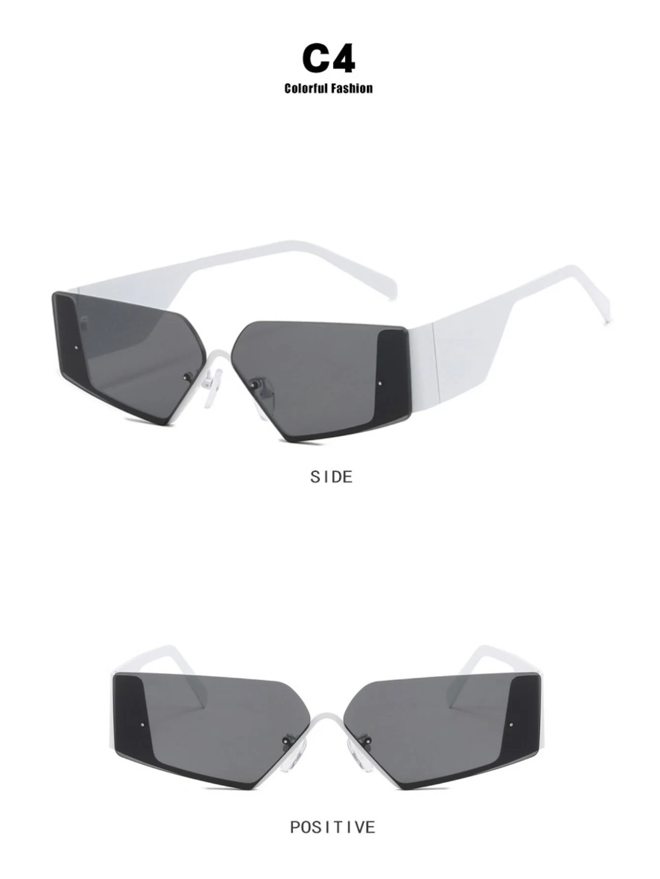 Futuristic, Rimless Sunglasses - Image 12