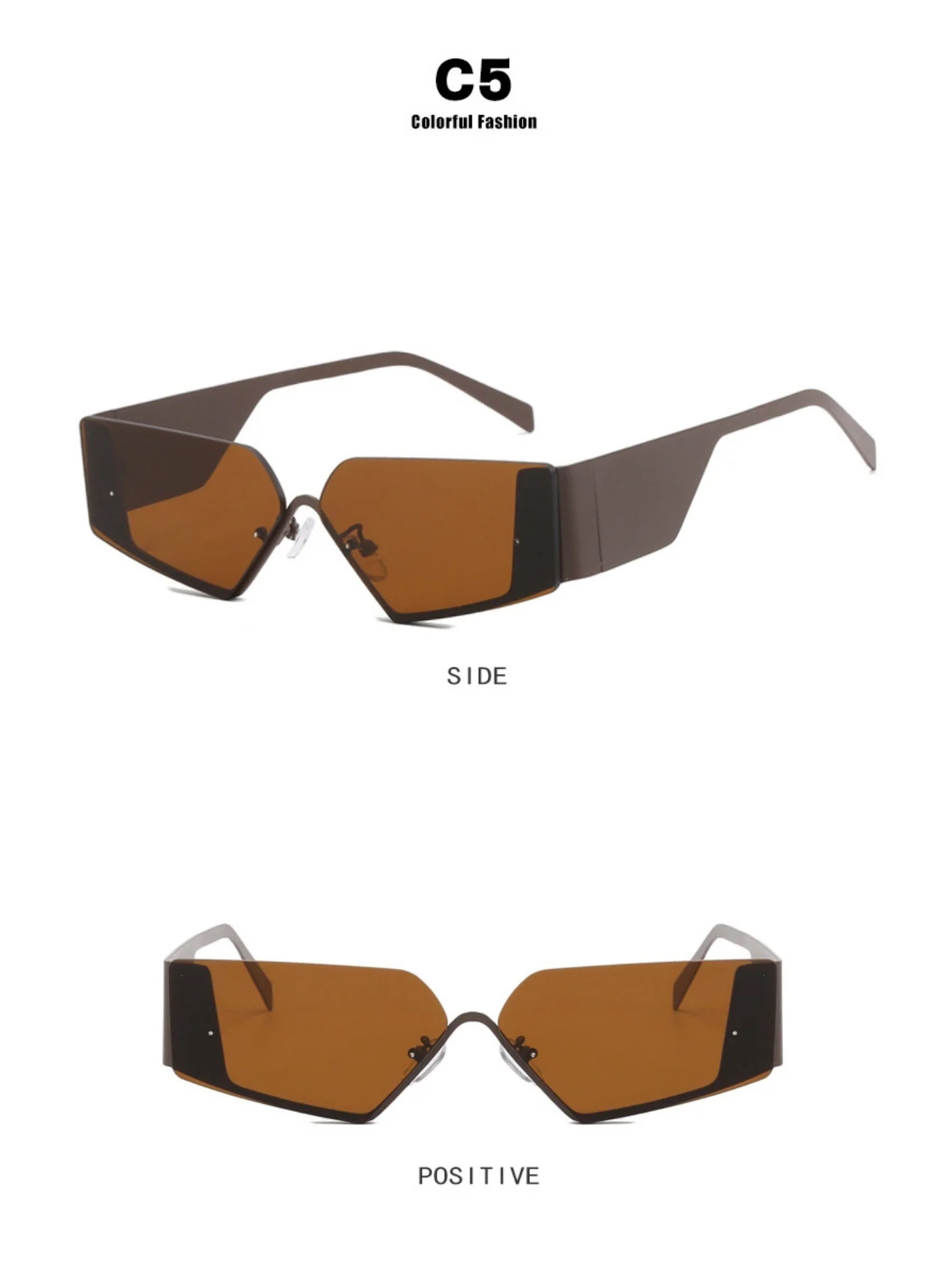 Futuristic, Rimless Sunglasses - Image 14