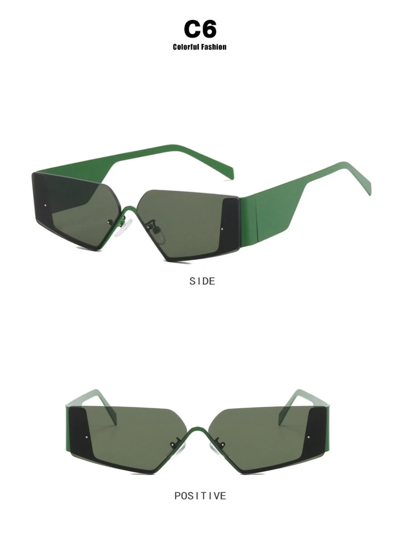Futuristic, Rimless Sunglasses - Image 16