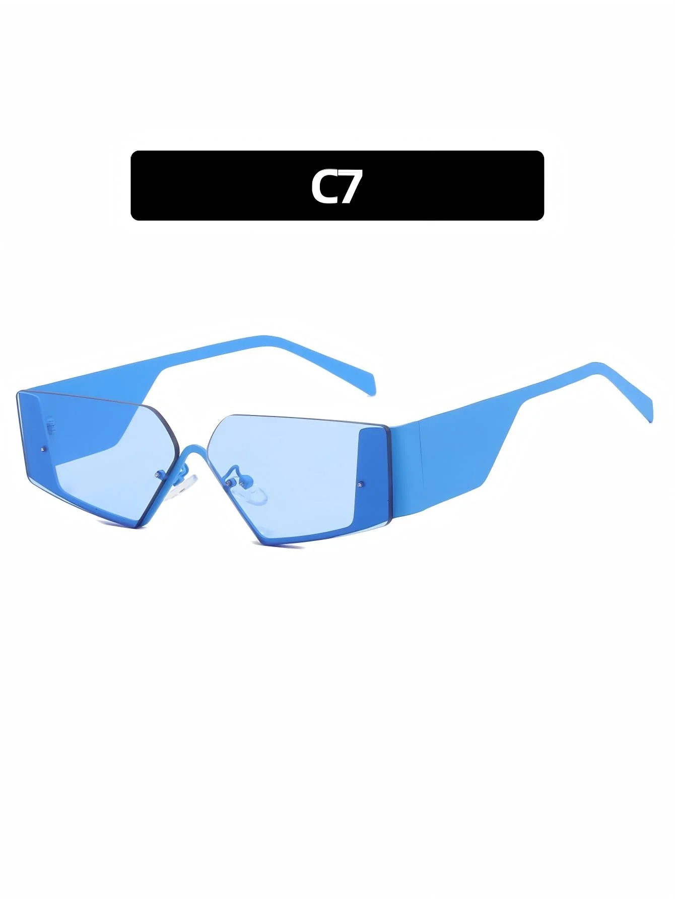 Futuristic, Rimless Sunglasses - Image 17