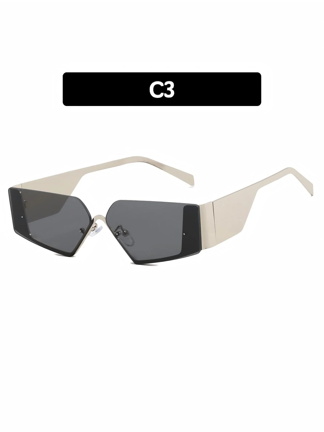 Futuristic, Rimless Sunglasses - Image 9