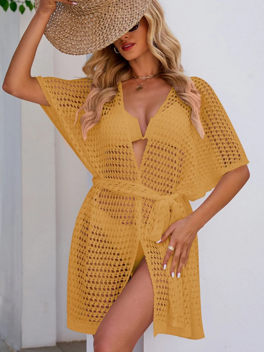 Hollow Knitting Cardigan Perspective Cover Ups - Image 9