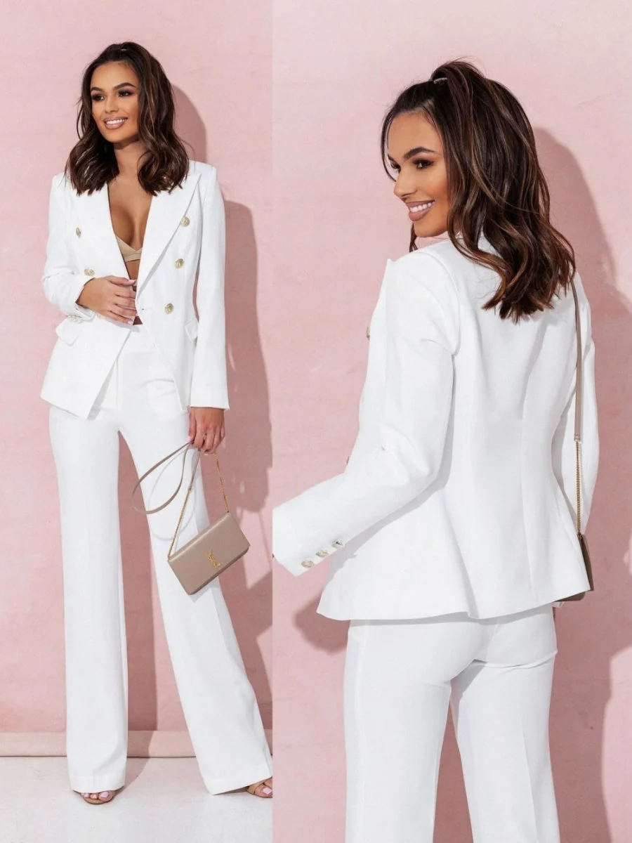 Double-breasted Two-piece Suit - Image 4