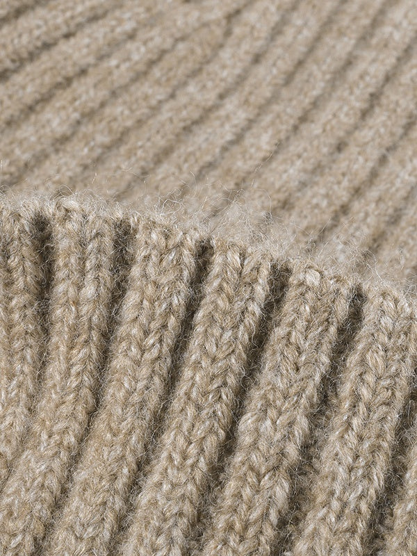 Wool-Blend Thermal Beanie, Thick Ear-Flap Knit Hat, Windproof & Insulated, One Size - Image 3