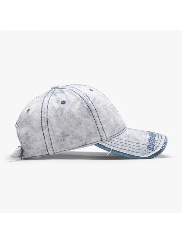 Letter Embroidery Color Blocking Soft Top Large Head Circumference Baseball Caps - Image 2