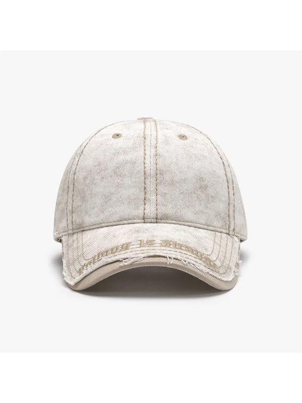 Letter Embroidery Color Blocking Soft Top Large Head Circumference Baseball Caps - Image 6