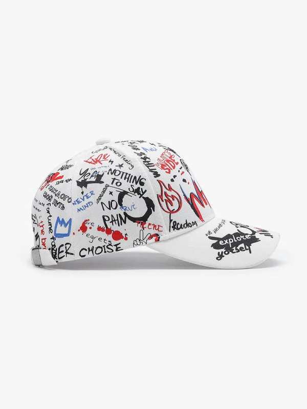 Ins Cartoon Graffiti Print Baseball Cap - Image 2