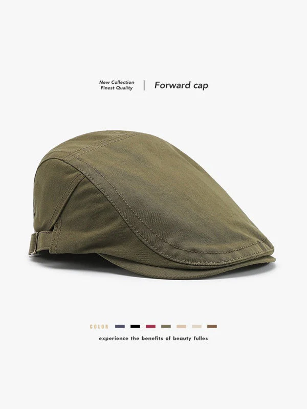Retro Solid Color Flat Cap