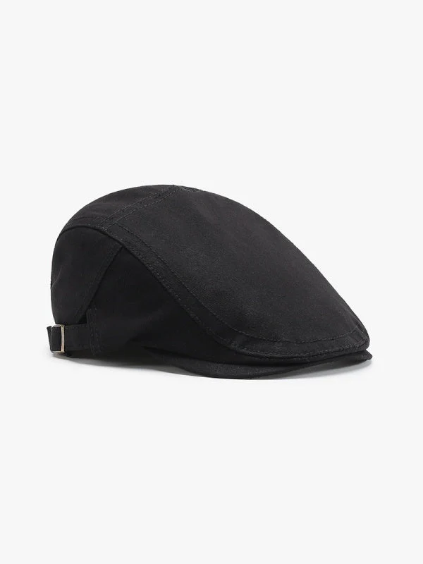 Retro Solid Color Flat Cap - Image 6