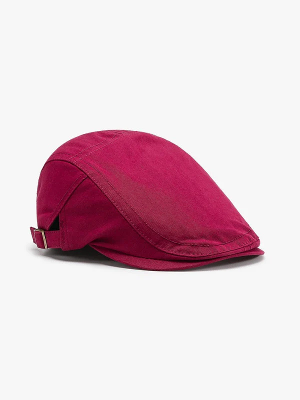 Retro Solid Color Flat Cap - Image 7