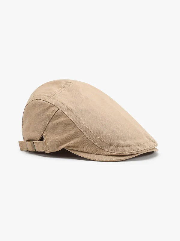 Retro Solid Color Flat Cap - Image 8