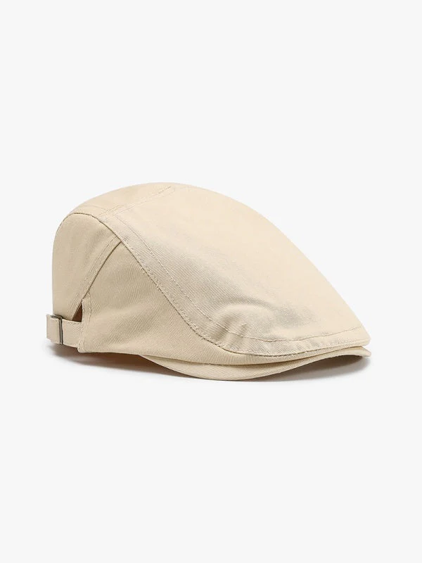 Retro Solid Color Flat Cap - Image 9