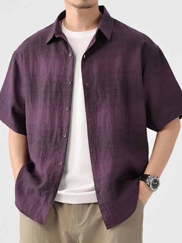 Retro Gradient Flax Shirts - Image 6