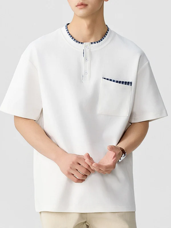 Patchwork Loose-fit T-shirts - Image 2