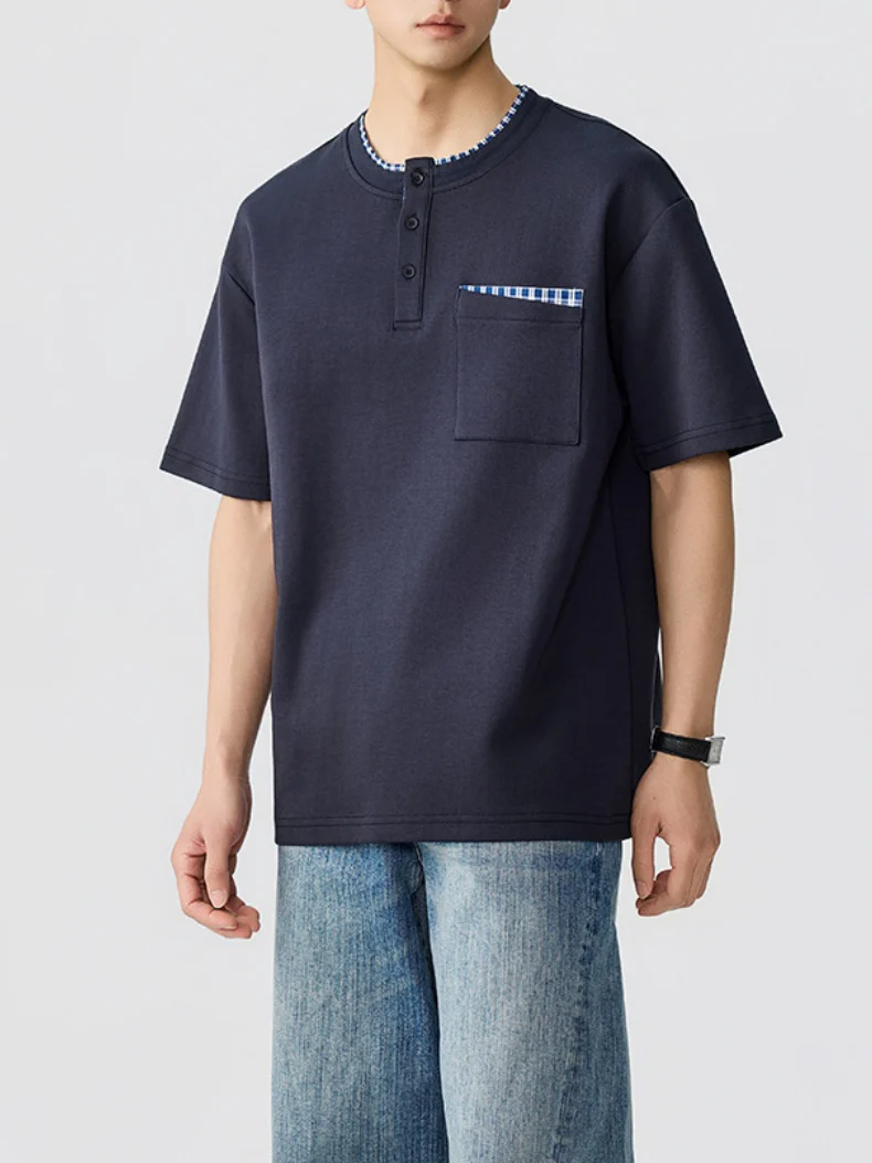 Patchwork Loose-fit T-shirts - Image 5