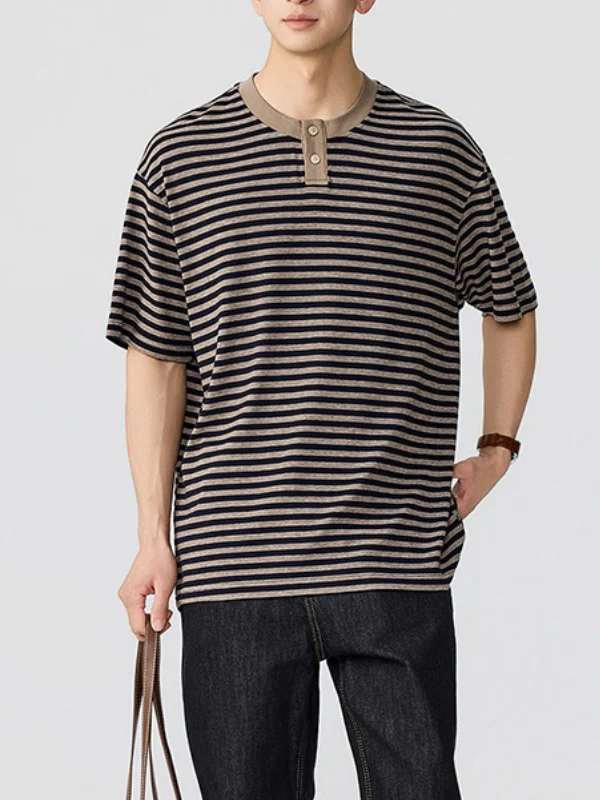 Henry's Collar Stripes T-shirts - Image 2
