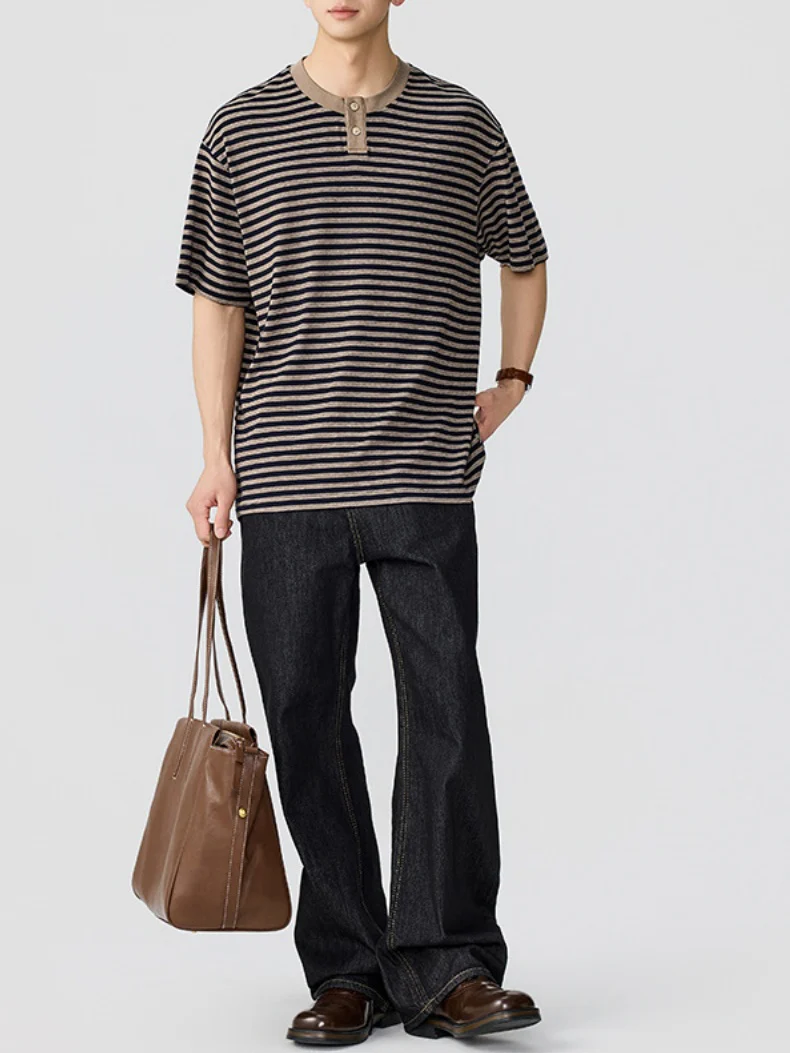 Henry's Collar Stripes T-shirts - Image 4