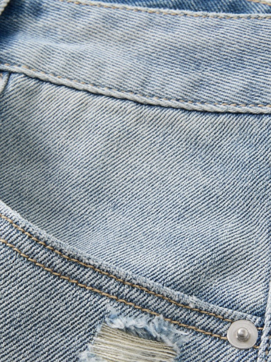 Hole Denim Shorts - Image 6