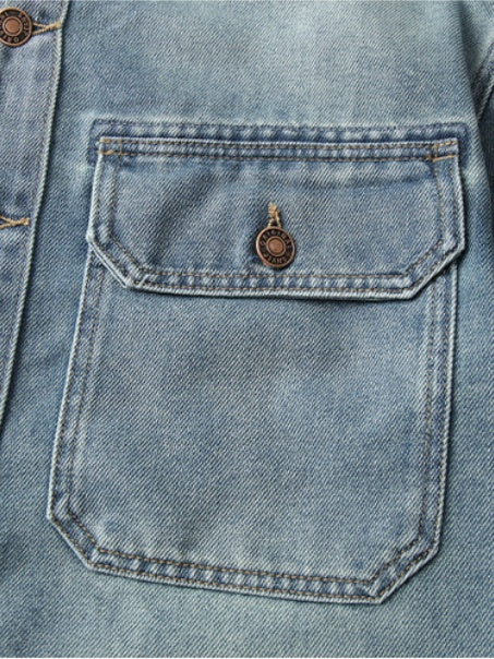 Washed Denim Loose-fit Shirts - Image 5