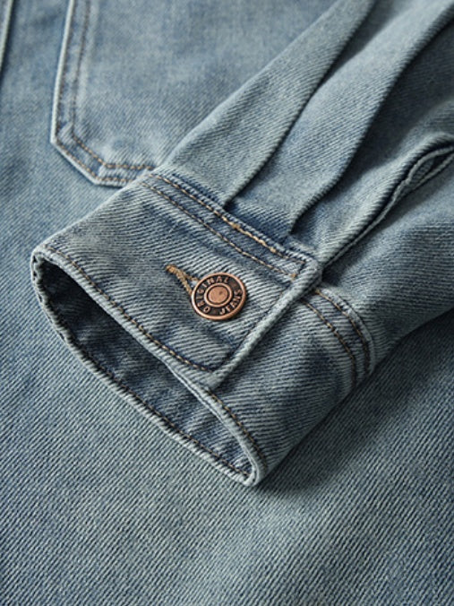 Washed Denim Loose-fit Shirts - Image 6