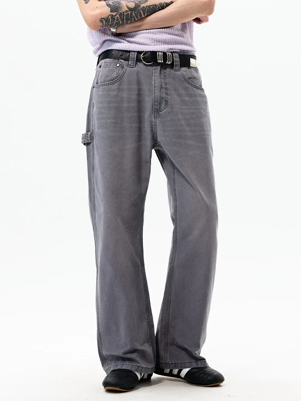 Retro Washed Loose-fit Straight-fit Cleanfit Jeans - Image 7