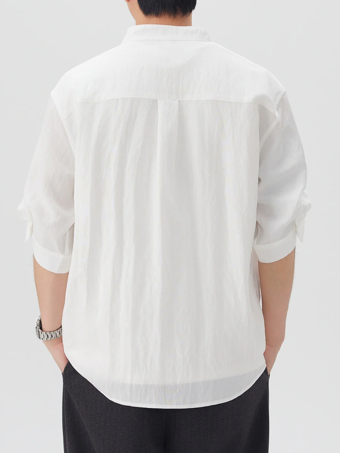 Imitation Linen Three-quarter Sleeves Shirts - Image 7