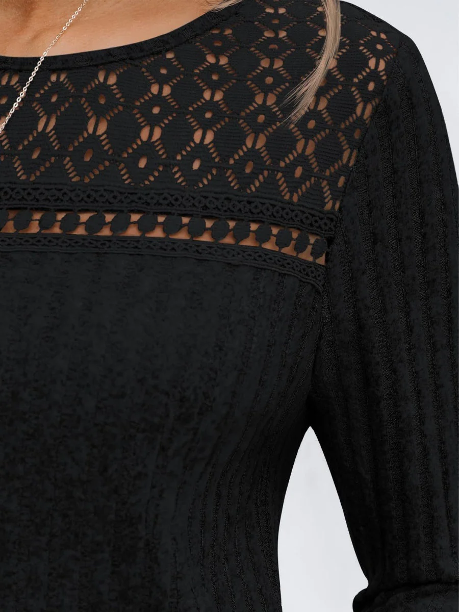 Pit Strip Loose Hollow Lace Stitching T-shirts - Image 10
