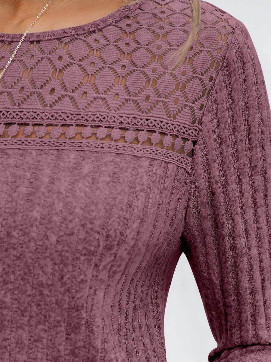 Pit Strip Loose Hollow Lace Stitching T-shirts - Image 30
