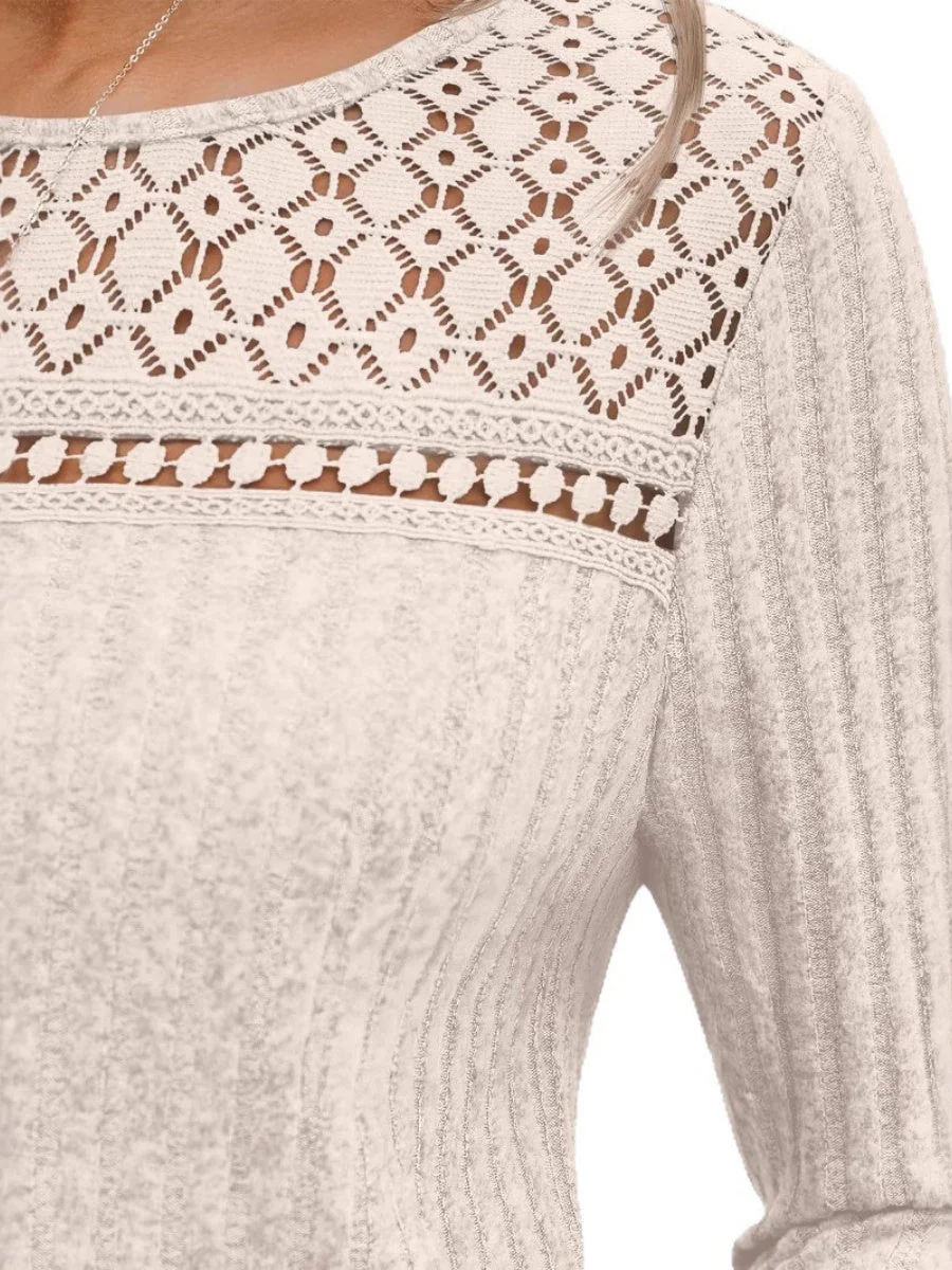 Pit Strip Loose Hollow Lace Stitching T-shirts - Image 5
