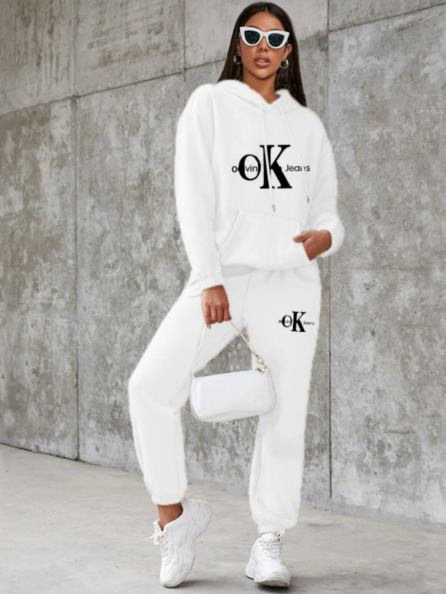 Sports Printed Hoodies Sweatpants 2-piece Sets - Image 5