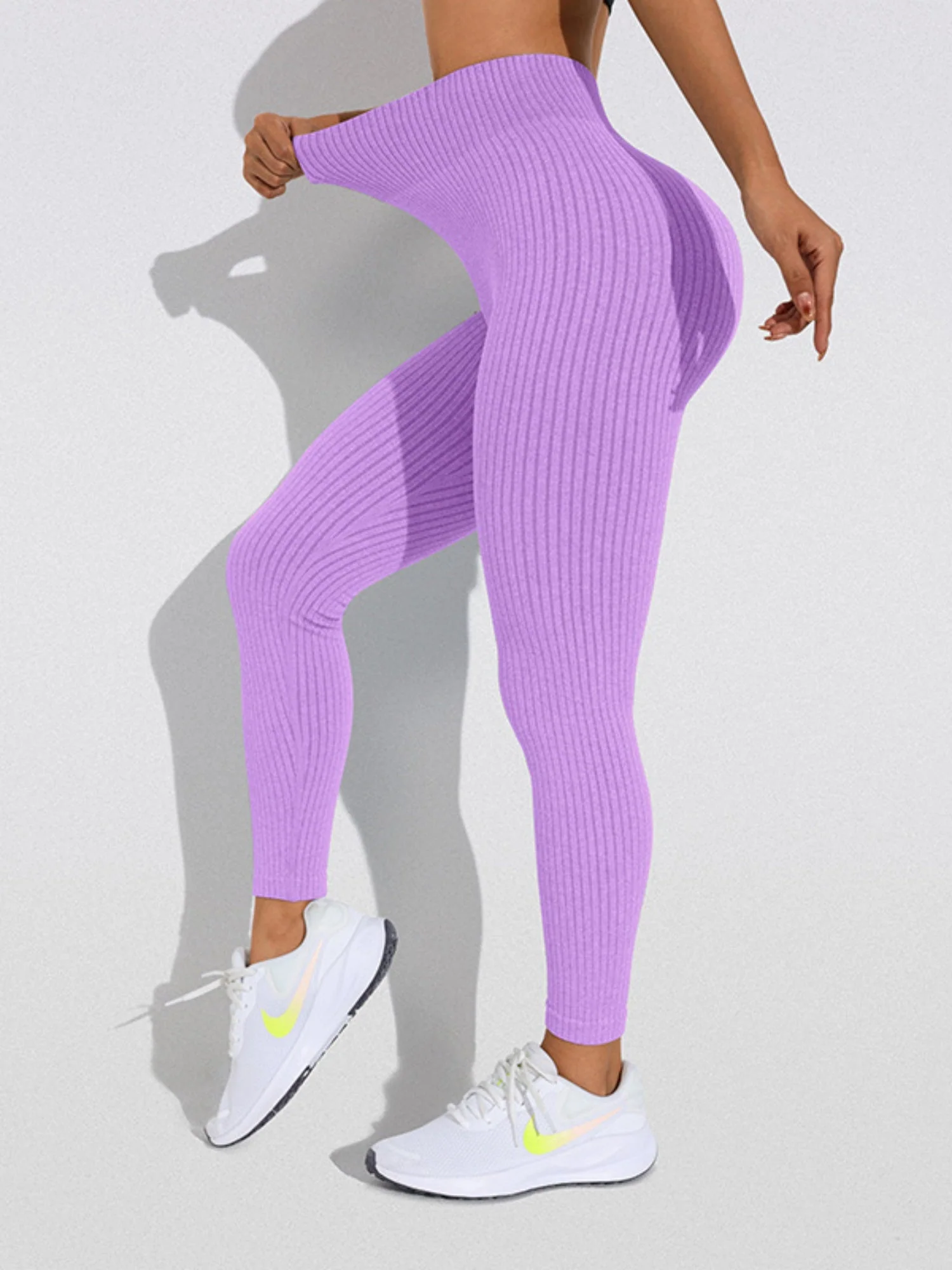 Tight-fitting Tummy Control High-waisted Hip Lift Piping Yoga Pants Pants - Image 11
