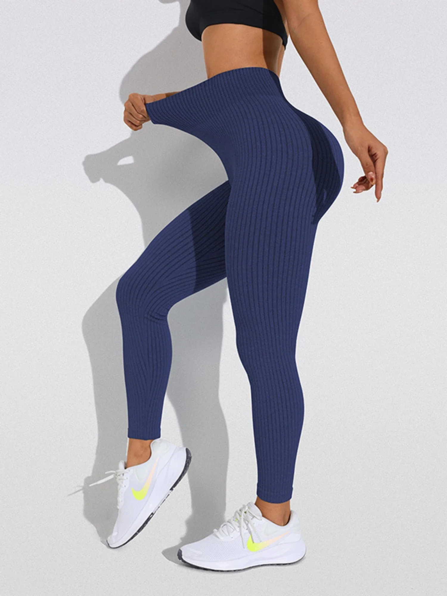 Tight-fitting Tummy Control High-waisted Hip Lift Piping Yoga Pants Pants - Image 14