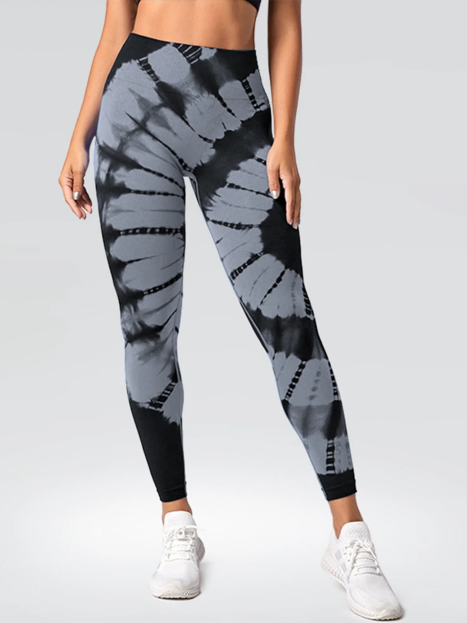 Seamless Tie-dye Jacquard High-waisted Hip Lift Exercise And Fitness Yoga Pants - Image 5