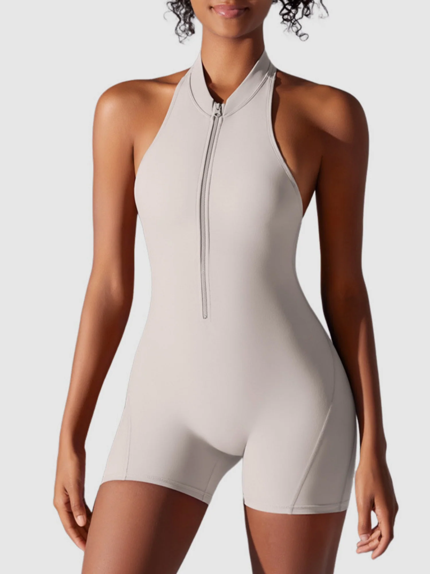 Zipper Lifting Buttocks And Beautifying Back Sports Onesie Yoga Suit - Image 3