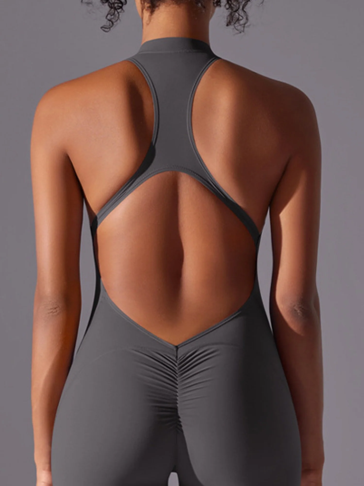 Zipper Lifting Buttocks And Beautifying Back Sports Onesie Yoga Suit - Image 7